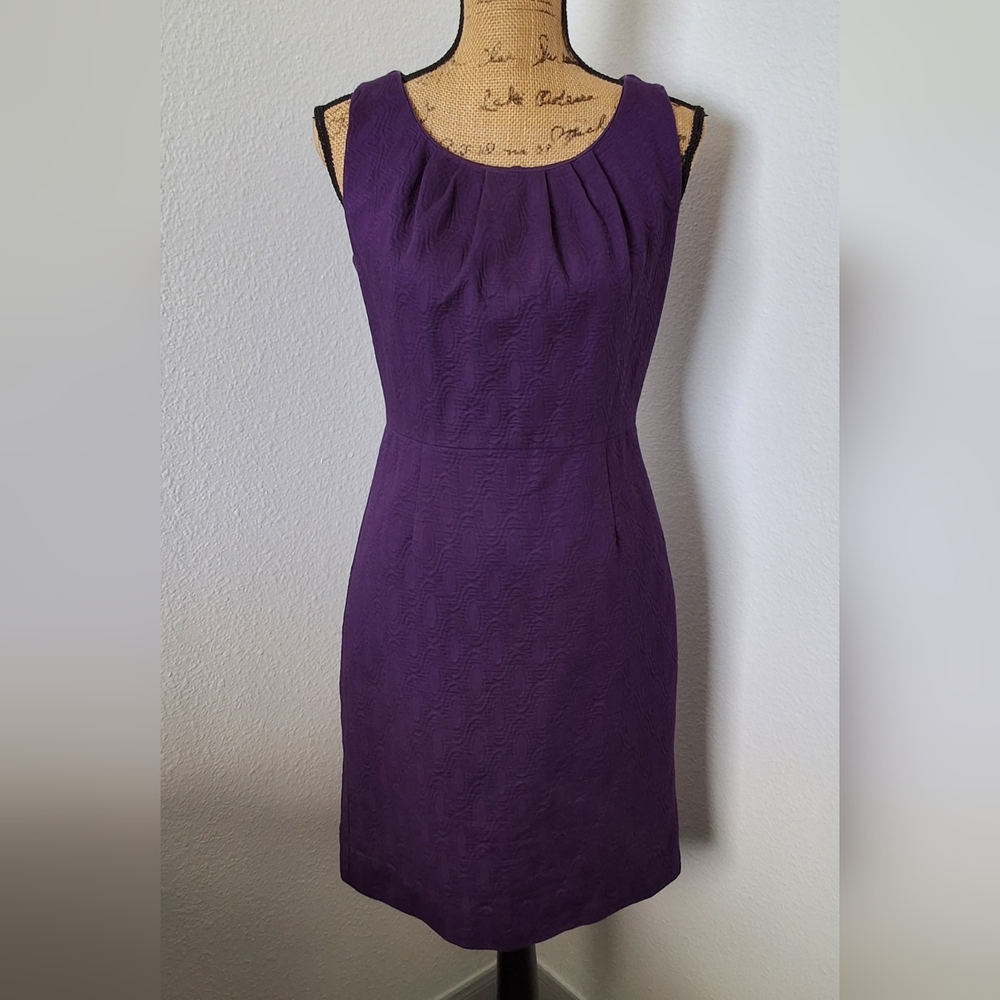 Worthington Purple Sleeveless Sheath Midi Dress
